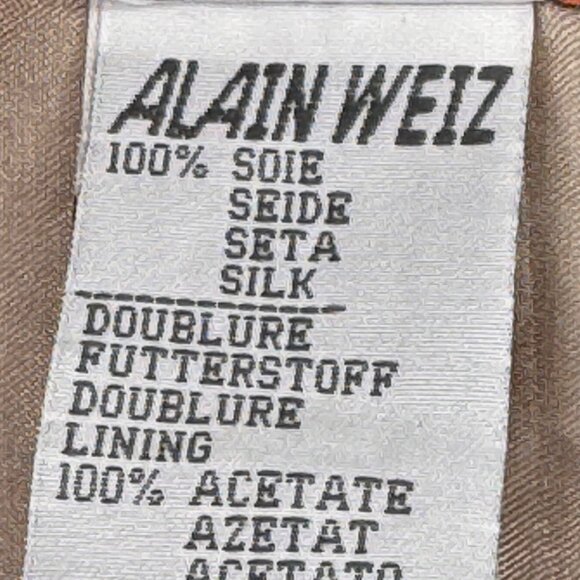 Alain Weiz Womens Floral Silk Blouse lined Lace Trim Ruffle size 20w beige - Picture 2 of 14